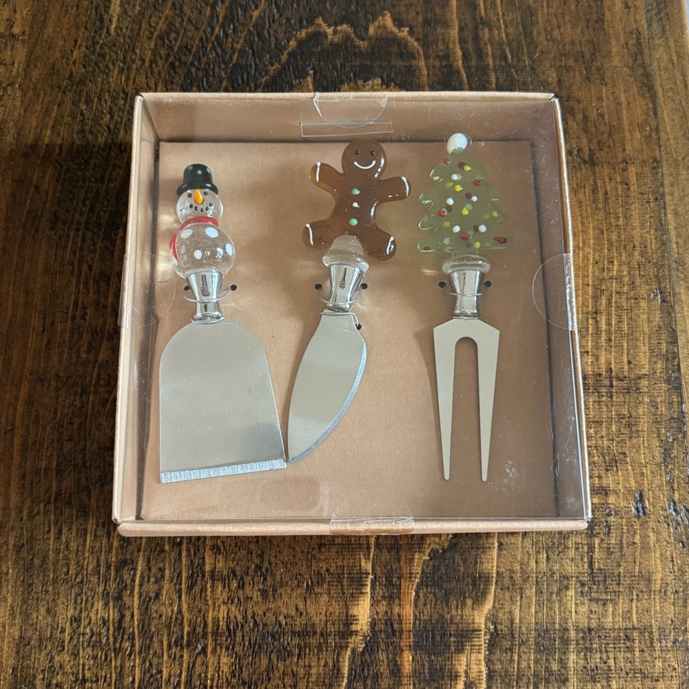 Holiday Cheese Knives Set